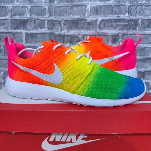 Nike Roshe One Triple White Tie Dye Custom 511881-112 Mens Size 11 New - Picture 2 of 10